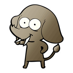 Obraz premium happy cartoon elephant