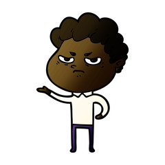 cartoon angry man