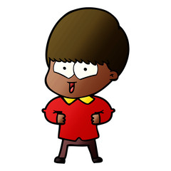 cartoon happy boy