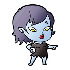 Obraz premium cute cartoon vampire girl