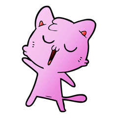 cartoon cat singing