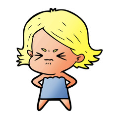 cartoon angry girl