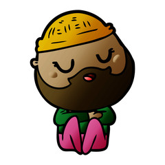 cartoon man with beard