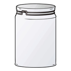 cartoon empty glass jar