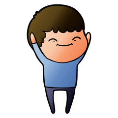 cartoon smiling boy