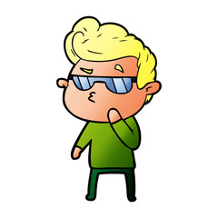 cartoon cool guy