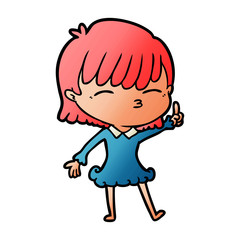 cartoon woman