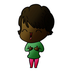 cartoon laughing woman