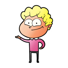cartoon happy man