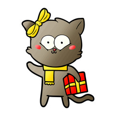 Obraz premium cartoon cat