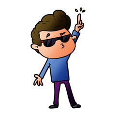 cartoon cool guy