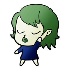 Obraz premium cute cartoon vampire girl