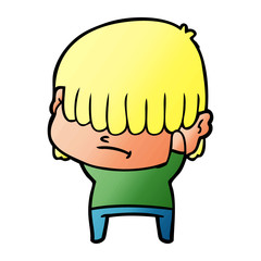 cartoon boy with untidy hair