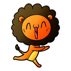 happy cartoon lion