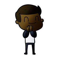 cartoon friendly man