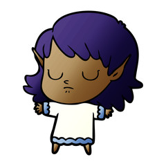 cartoon elf girl
