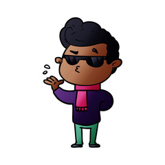 cartoon cool guy