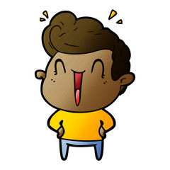 Fototapeta premium cartoon excited man