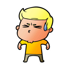 cartoon frustrated man