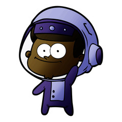 happy astronaut cartoon