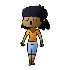 cartoon woman