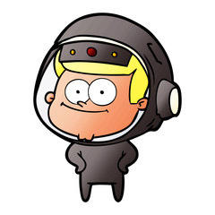 Obraz premium happy astronaut cartoon