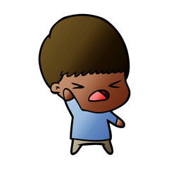 cartoon stressed man