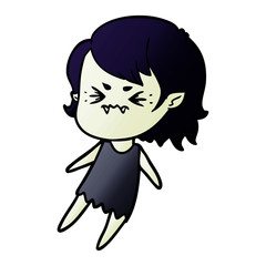 annoyed cartoon vampire girl