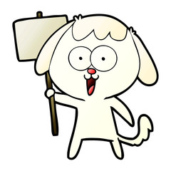 Obraz premium cute cartoon dog