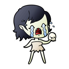 cartoon crying vampire girl