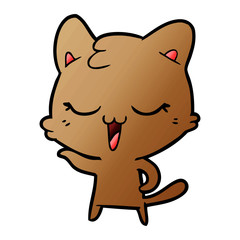 happy cartoon cat
