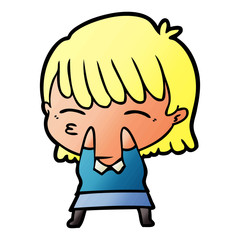 cartoon woman