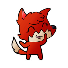 happy cartoon fox