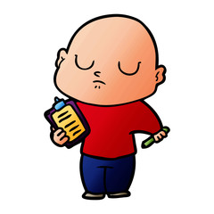 cartoon bald man