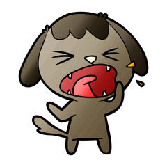 cute cartoon dog barking