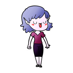 cartoon elf girl