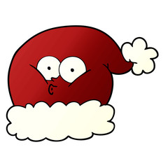 cartoon christmas santa hat