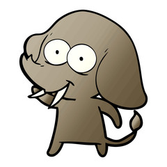 happy cartoon elephant