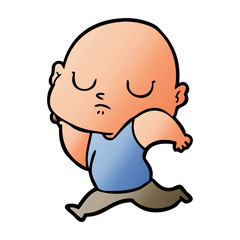 cartoon bald man