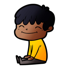 cartoon happy boy