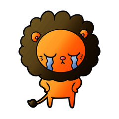 crying cartoon lion