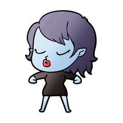 cute cartoon vampire girl