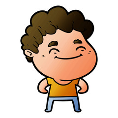 cartoon friendly man