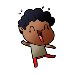 cartoon happy man