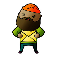 cartoon man with beard