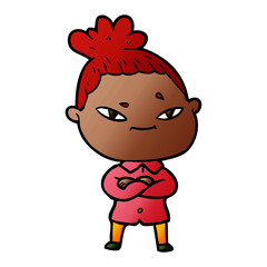 cartoon woman