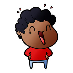 cartoon happy man