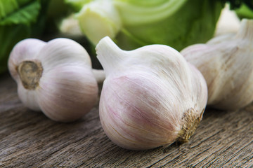 Organic vegetables, healthy food, fresh vegetables and ingredients on the table in the wood, mushrooms, garlic, etc.