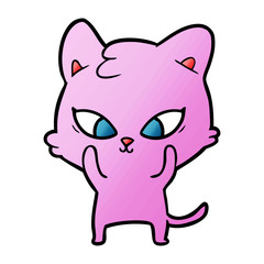 Obraz na płótnie Canvas cute cartoon cat