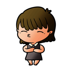 cartoon woman